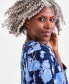 ფოტო #3 პროდუქტის Women's Printed V-neck Knit Tunic, Created for Macy's