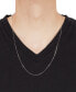 Solid Box Link 24" Chain Necklace in 14K White Gold