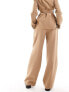 Extro & Vert tailored wideleg trousers in camel co-ord Бежевый, DE 40 - фото #3