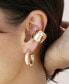 Scattered Crystal Chunky Cuff Earrings