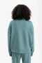 Фото #13 товара Толстовка женская defacto Kadın Sweatshirt Yeşil B4572AX/GN1191