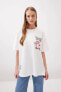 Фото #4 товара Unisex T-shirt Kırık Beyaz B7046ax/wt46