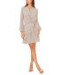 ფოტო #3 პროდუქტის Women's Shawl Collar Long-Sleeve Tiered Dress