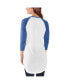 Women's White, Royal Super Bowl LVIII Tailgate Raglan 3/4 Sleeve T-shirt