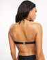 Фото #4 товара Ivory Rose Fuller Bust mix & match halter triangle bikini top in black