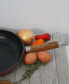Фото #4 товара French Enameled Cast Iron 10" Fry Pan with Wood Handle and Spouts