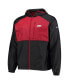 Men's Black, Cardinal Arkansas Razorbacks Flash Forward Hoodie Full-Zip Lightweight Windbreaker