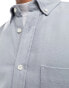 ASOS DESIGN brushed oxford shirt in grey