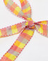 DesignB London pack of 2 summer tartan ribbon hair bows