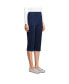 ფოტო #5 პროდუქტის Petite Sport Knit High Rise Elastic Waist Pull On Capri Pants