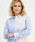 Фото #3 товара Блузка полосатая Style & Co Petite Perfect, созданная для Macy's