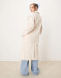 Фото #3 товара River Island slouchy wool overcoat in cream