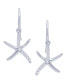 ფოტო #2 პროდუქტის Diamond Accent Starfish Fishhook Ball Gold Plate Or Silver Plate Stud Set