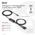 Club 3D USB Type-C - Y charging cable to 2x USB Type-C max. 100W - 1.83m/6ft M/M - 1.83 m - USB C - 2 x USB C - Black