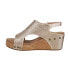 Фото #3 товара Corkys Carley Rhinestone Studded Wedge Womens Gold Casual Sandals 30-5316-CCRY