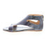 Bed Stu Soto F373012 Womens Blue Leather Zipper Strap Sandals Shoes 6