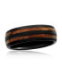 ფოტო #1 პროდუქტის Genuine Wood Inlay Tungsten Ring