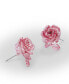 Pink Rose Stud Earrings