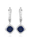 Luxury silver earrings with tanzanite and zircons SVLE0651SH8M100