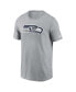 Men's Gray Seattle Seahawks Logo Essential T-shirt