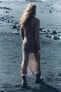 Фото #7 товара Платье из полупрозрачной ткани с бисером ZARA