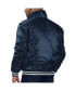 Фото #2 товара Levi’s x Starter Men's Navy Tampa Bay Rays Silver Tab Satin Full-Snap Trucker Jacket