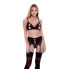 Фото #1 товара Eco Peek-A-Boo Bra, Garter & Panty Set, 3 Teile