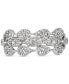 ფოტო #2 პროდუქტის Vanilla Diamond Pear Mini Cluster Triple Row Ring (5/8 ct. t.w.) in Platinum