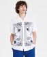 Фото #1 товара Men's Conrad Regular-Fit Tropical Paisley Button-Down Camp Shirt, Created for Macy's