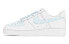 【定制球鞋】 Nike Air Force 1 Low ABLOODING 简系列 反转冰川 低饱和度 简约手绘 低帮 板鞋 男款 白蓝 / Кроссовки Nike Air Force CW2288-111