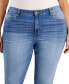 Фото #5 товара Trendy Plus Size Mid Rise Infinite Stretch Dawson Super-Skinny Jeans