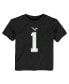Toddler Boys and Girls Jalen Hurts Black Philadelphia Eagles Player Name and Number T-shirt