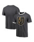 Фото #1 товара Men's Threads Heathered Black Vegas Golden Knights Ringer Contrast Tri-Blend T-shirt