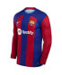ფოტო #2 პროდუქტის Men's Gavi Royal Barcelona 2023/24 Home Stadium Replica Long Sleeve Player Jersey