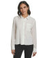 ფოტო #1 პროდუქტის Women's Long-Sleeve Textured Button-Down Shirt