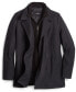 Men's Double Breasted Wool Blend Peacoat with Bib