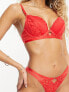 Фото #4 товара Ann Summers Unforgettable lace padded plunge bra in tomato