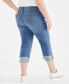 Фото #2 товара Plus Size High-Rise Cuff Capri Jeans, Created for Macy's