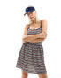 Фото #1 товара COLLUSION tennis mini dress in stripe