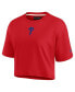 ფოტო #3 პროდუქტის Women's Red Philadelphia Phillies Elements Super Soft Boxy Cropped T-Shirt