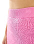 SNDYS embossed knitted maxi skirt co-ord in pink