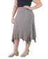 Plus Size Elastic Waist Handkerchief Skirt