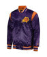 Фото #3 товара Men's Purple Phoenix Suns Force Play Satin Full-Snap Varsity Jacket
