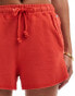 Pull&Bear – Jersey-Laufshorts in Rot