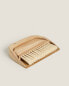 Wooden dustpan and brush