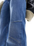 Фото #4 товара River Island seam detail wide leg jeans in medium blue