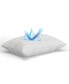 Фото #5 товара Gel-Infused Memory Foam Cluster Pillow with Charcoal Infused Cover, Jumbo
