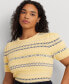 Фото #3 товара Plus Size Fair Isle Puff-Sleeve Sweater