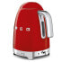 SMEG electric kettle KLF04RDEU (Red) - 1.7 L - 2400 W - Red - Plastic - Stainless steel - Adjustable thermostat - Water level indicator