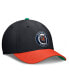 Фото #3 товара Men's Navy/Orange Detroit Tigers Cooperstown Collection Rewind Swooshflex Performance Hat